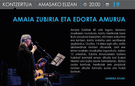 Amaia Zubiria eta Edorta Amurua