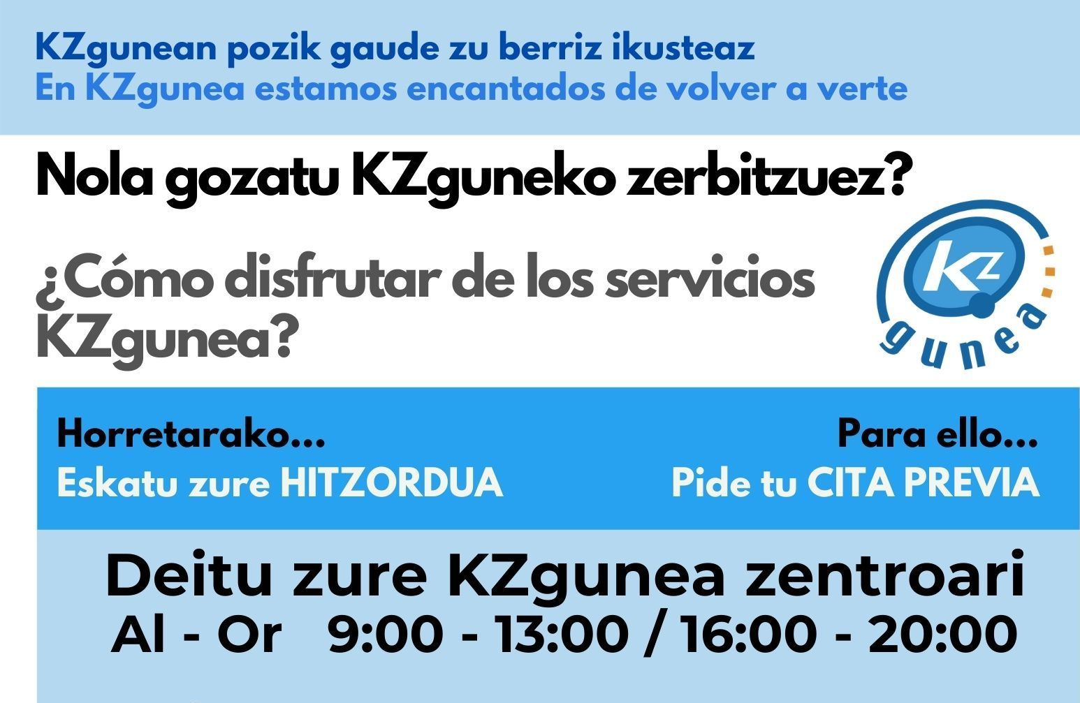 Cita previa KZgunea WEB