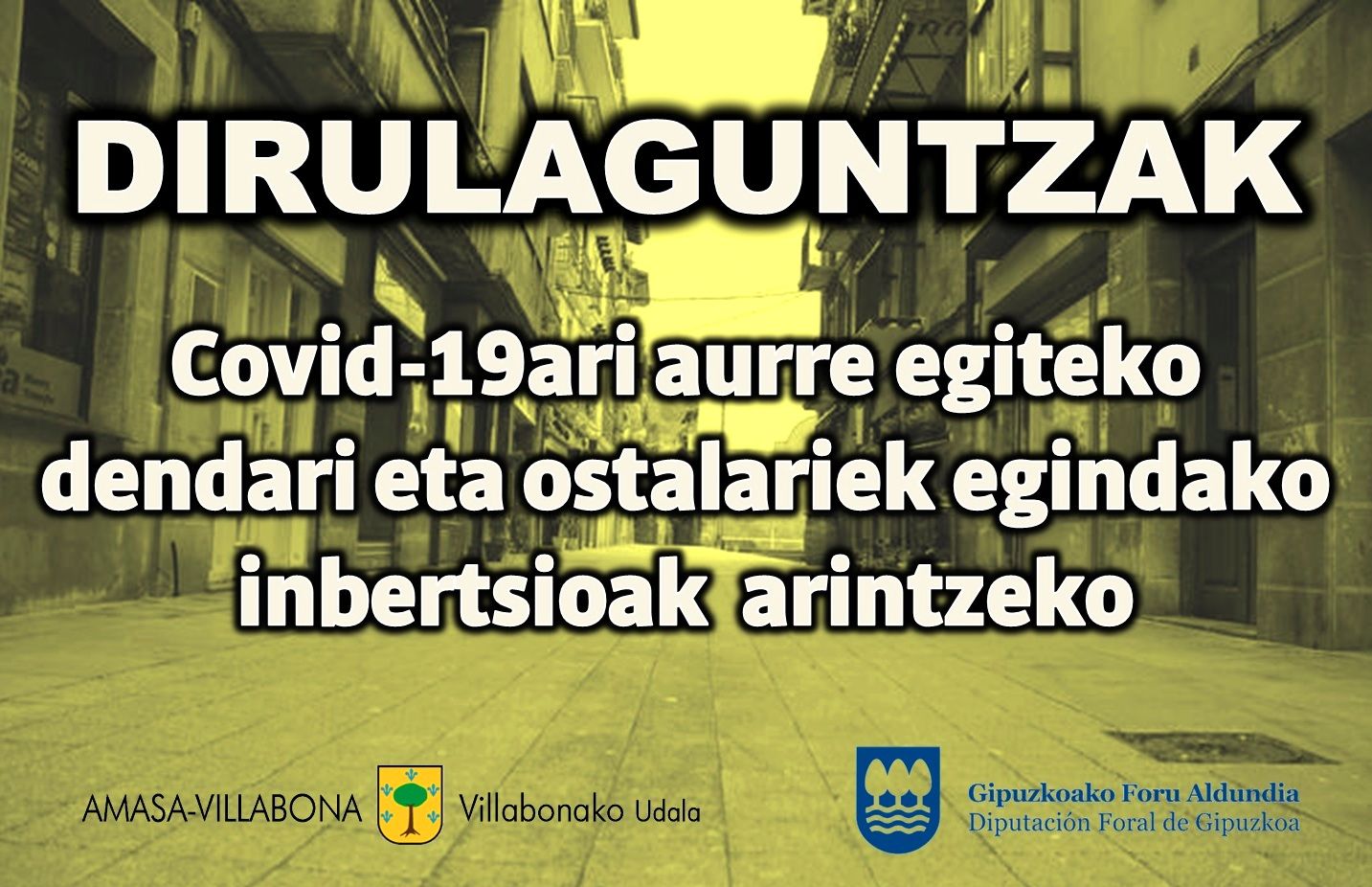 DIRULAGUNTZA COVID INBERTSIOAK